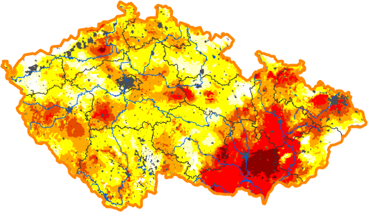 Intenzita sucha - 20. květen 2012