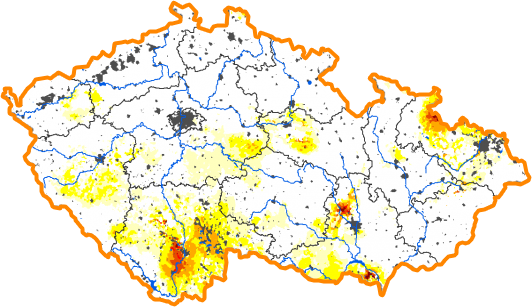 Intenzita sucha - 12. leden 2014