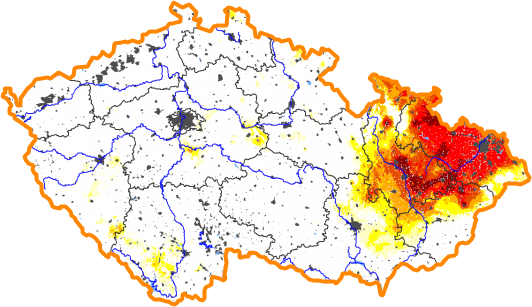 Intenzita sucha - 13. prosinec 2015