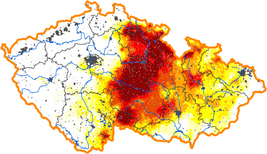 Intenzita sucha - 18. září 2016