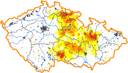 Intenzita sucha - 27. listopad 2016