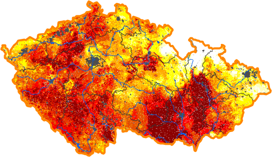 Intenzita sucha - 15. červen 2017