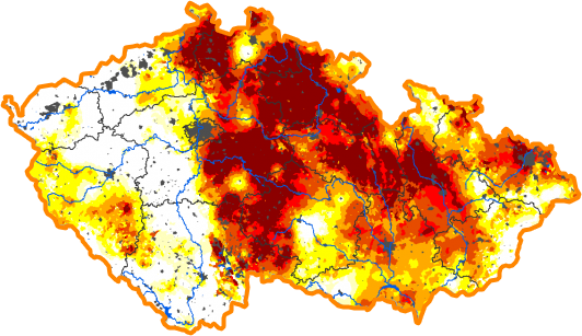 Intenzita sucha - 3. červen 2018