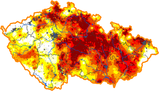 Intenzita sucha - 24. červen 2018