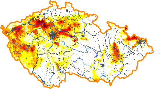 Intenzita sucha - 9. červen 2019