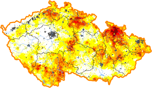 Intenzita sucha - 20. červen 2021