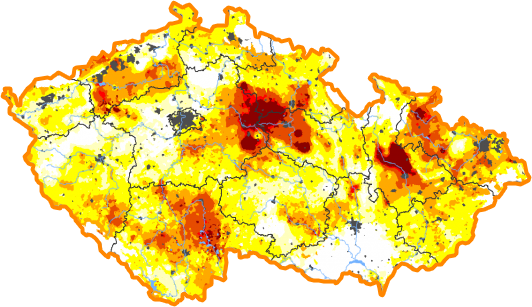 Intenzita sucha - 6. březen 2022