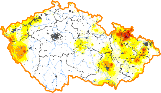 Intenzita sucha - 10. červenec 2022