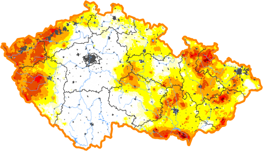 Intenzita sucha - 17. červenec 2022