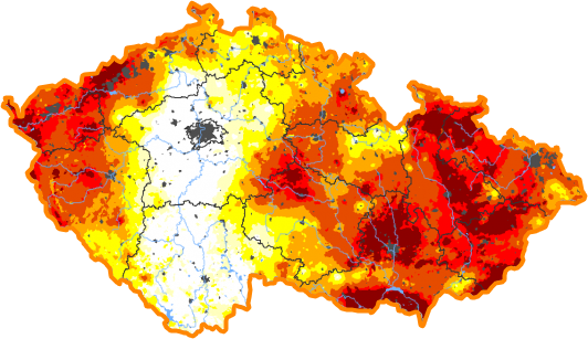 Intenzita sucha - 24. červenec 2022