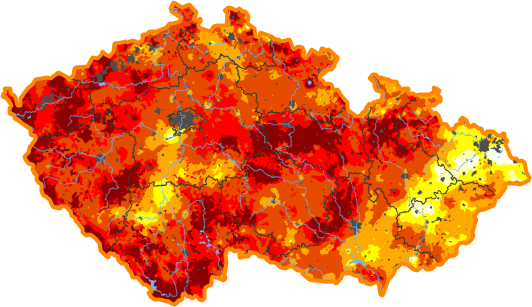 Intenzita sucha - 23. červenec 2023