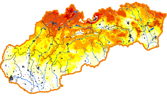 Intenzita sucha - 22. apríl 2018