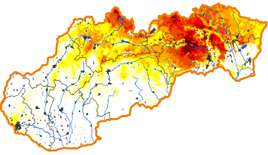 Intenzita sucha - 18. august 2024