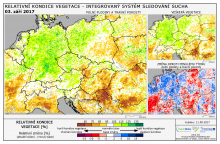 Dopady na vegetaci - Evropa - 3. září 2017