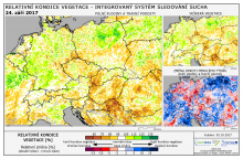 Dopady na vegetaci - Evropa - 24. září 2017