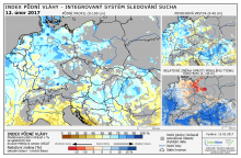 Index půdní vláhy - Evropa - 12. únor 2017
