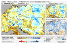 Index půdní vláhy - Evropa - 2. červenec 2017