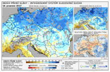 Index půdní vláhy - Evropa - 10. prosinec 2017