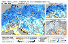 Index půdní vláhy - Evropa - 4. únor 2018