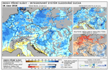 Index půdní vláhy - Evropa - 18. únor 2018