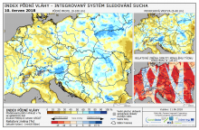 Index půdní vláhy - Evropa - 10. červen 2018