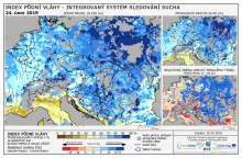 Index půdní vláhy - Evropa - 24. únor 2019