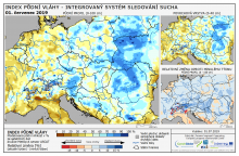 Index půdní vláhy - Evropa - 30. červen 2019