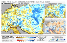 Index půdní vláhy - Evropa - 7. červenec 2019