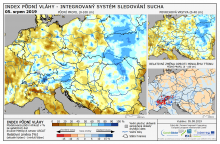 Index půdní vláhy - Evropa - 4. srpen 2019