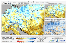 Index půdní vláhy - Evropa - 6. říjen 2019