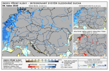 Index půdní vláhy - Evropa - 5. leden 2020