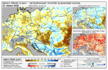 Index půdní vláhy - Evropa - 26. duben 2020