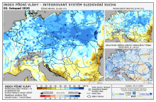 Index půdní vláhy - Evropa - 1. listopad 2020