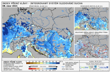 Index půdní vláhy - Evropa - 7. únor 2021