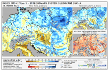 Index půdní vláhy - Evropa - 11. duben 2021