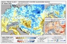 Index půdní vláhy - Evropa - 18. duben 2021