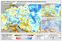 Index půdní vláhy - Evropa - 4. červenec 2021