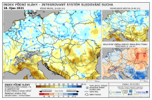 Index půdní vláhy - Evropa - 17. říjen 2021