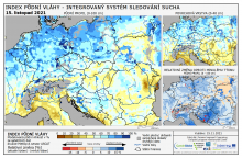 Index půdní vláhy - Evropa - 14. listopad 2021