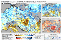 Index půdní vláhy - Evropa - 27. březen 2022