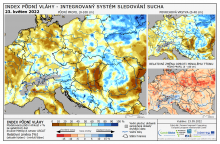 Index půdní vláhy - Evropa - 22. květen 2022