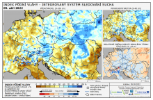 Index půdní vláhy - Evropa - 4. září 2022