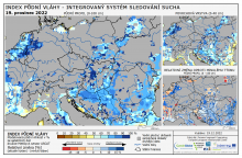 Index půdní vláhy - Evropa - 18. prosinec 2022