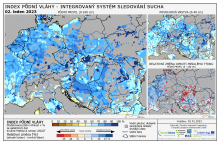 Index půdní vláhy - Evropa - 1. leden 2023