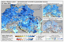 Index půdní vláhy - Evropa - 15. leden 2023