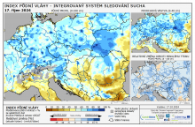 Index půdní vláhy - Evropa - 16. říjen 2024